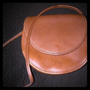 Brown leather vintage coach purse bag